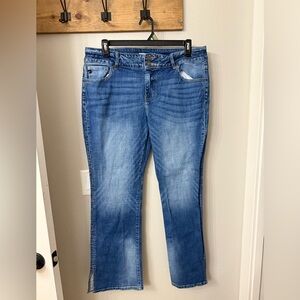 KanCan Blue Boot Cut Jeans with Contrast Stitching size 14
